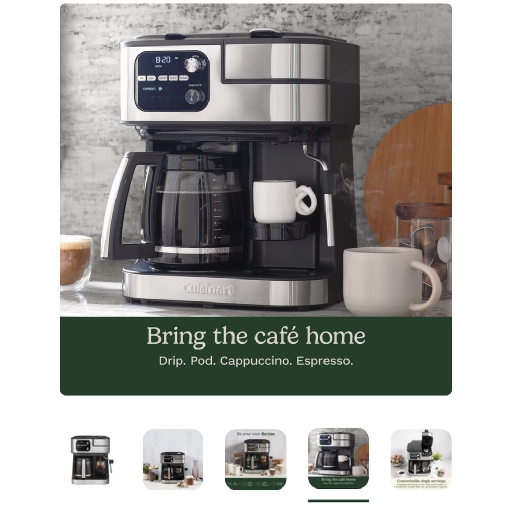 Cuisinart Dual Brew Coffee Maker in Black and Silver - Picture 2 of 9
